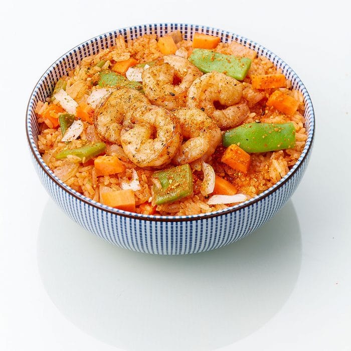 riz kimchi crevettes