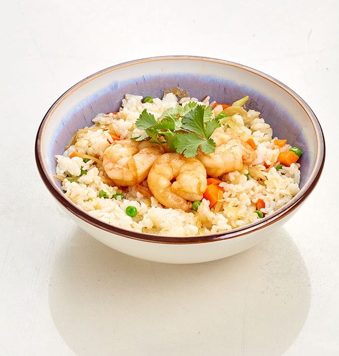 riz saute crevettes