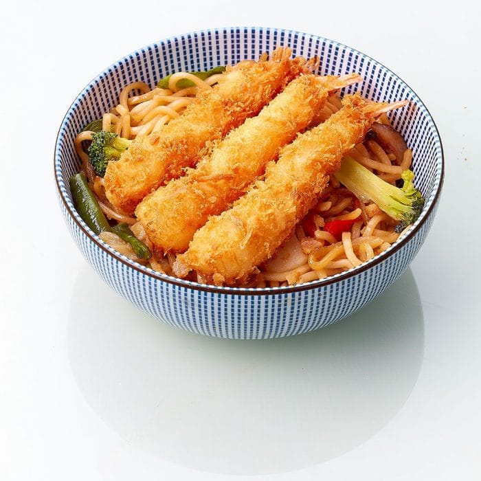 yakisoba crevettes tempura